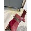 Louis Vuitton Monogram-Flower Heel 10cm Ankle Boots Burgundy with Buckle 2020