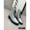 Balmain Leather Ranger Romy Ankle Boots Quilted Silver 2020