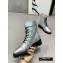 Balmain Leather Ranger Romy Ankle Boots Quilted Silver 2020
