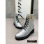 Balmain Leather Ranger Romy Ankle Boots Quilted Silver 2020