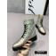 Balmain Leather Ranger Romy Ankle Boots Quilted Gold 2020