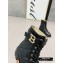 Balmain Leather Ranger Romy Ankle Boots Quilted Black 2020