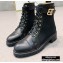 Balmain Leather Ranger Romy Ankle Boots Fabric Black 2020