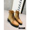 Balmain Leather Ranger Romy Ankle Boots Fabric Khaki 2020