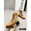 Balmain Leather Ranger Romy Ankle Boots Fabric Khaki 2020