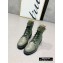 Balmain Leather Ranger Romy Ankle Boots Fabric Green 2020