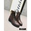 Balmain Leather Ranger Romy Ankle Boots Coffee 2020