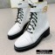 Balmain Leather Ranger Romy Ankle Boots White 2020