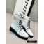 Balmain Leather Ranger Romy Ankle Boots White 2020