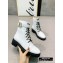 Balmain Leather Ranger Romy Ankle Boots White 2020