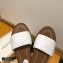 Louis Vuitton Grained Calf Leather Lock It Flat Mules White 2020
