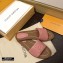 Louis Vuitton Grained Calf Leather Lock It Flat Mules Pink 2020