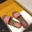 Louis Vuitton Grained Calf Leather Lock It Flat Mules Pink 2020