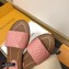 Louis Vuitton Grained Calf Leather Lock It Flat Mules Pink 2020
