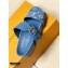 Louis Vuitton Bom Dia Flat Mules Denim Blue 2020