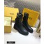 Fendi Leather Biker Ankle Boots Black 2020