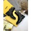 Fendi Leather Biker Ankle Boots Black/FF Logo 2020