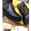 Fendi Leather Biker Ankle Boots Black/FF Logo 2020
