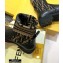 Fendi Leather Biker Ankle Boots Black/FF Logo 2020
