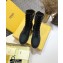 Fendi Leather Lace-up Biker Ankle Boots Black/FF Logo 2020