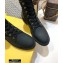 Fendi Leather Lace-up Biker Ankle Boots Black 2020