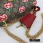 Gucci Small Padlock Shoulder Bag 409487 GG Apple Print 2020