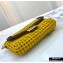 Fendi Leather Medium Baguette Interlace Bag Yellow 2020