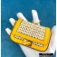 Fendi Raffia Nano Baguette Bag Charm Yellow 2020