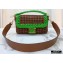 Fendi Leather Medium Baguette Interlace Bag Brown/Green 2020