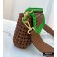 Fendi Leather Medium Baguette Interlace Bag Brown/Green 2020