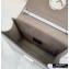 Fendi Leather Kan I F Medium Bag Light Gray