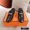 Hermes Heel Blossom Mules Black With Iconic Buckle