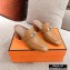 Hermes Heel Blossom Mules Khaki With Iconic Buckle