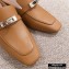 Hermes Heel Blossom Mules Khaki With Iconic Buckle