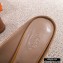 Hermes Heel Blossom Mules Khaki With Iconic Buckle