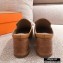 Hermes Heel Blossom Mules Khaki With Iconic Buckle