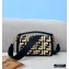 Fendi Raffia FF Medium Baguette Bag Black 2020