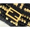 Fendi Raffia FF Nano Baguette Bag Charm Black 2020