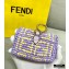 Fendi Raffia FF Nano Baguette Bag Charm Lilac 2020