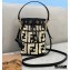 Fendi Raffia FF Mon Tresor Mini Bucket Bag Black 2020
