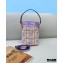 Fendi Raffia FF Mon Tresor Mini Bucket Bag Lilac 2020