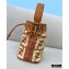 Fendi Raffia FF Mon Tresor Mini Bucket Bag Brown 2020