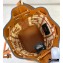 Fendi Raffia FF Mon Tresor Mini Bucket Bag Brown 2020