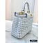 Fendi Leather Peekaboo Iconic Mini Interlace Bag White 2020