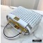 Fendi Leather Peekaboo Iconic Mini Interlace Bag White 2020