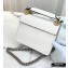 Fendi Leather Kan I F Mini Bag White