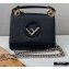 Fendi Leather Kan I F Mini Bag Black/FF Embossed