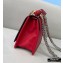 Fendi Leather Kan I F Mini Bag Red/FF Embossed