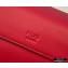 Fendi Leather Kan I F Mini Bag Red/FF Embossed
