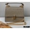 Fendi Leather Kan I Mini Bag FF Embossed Etoupe